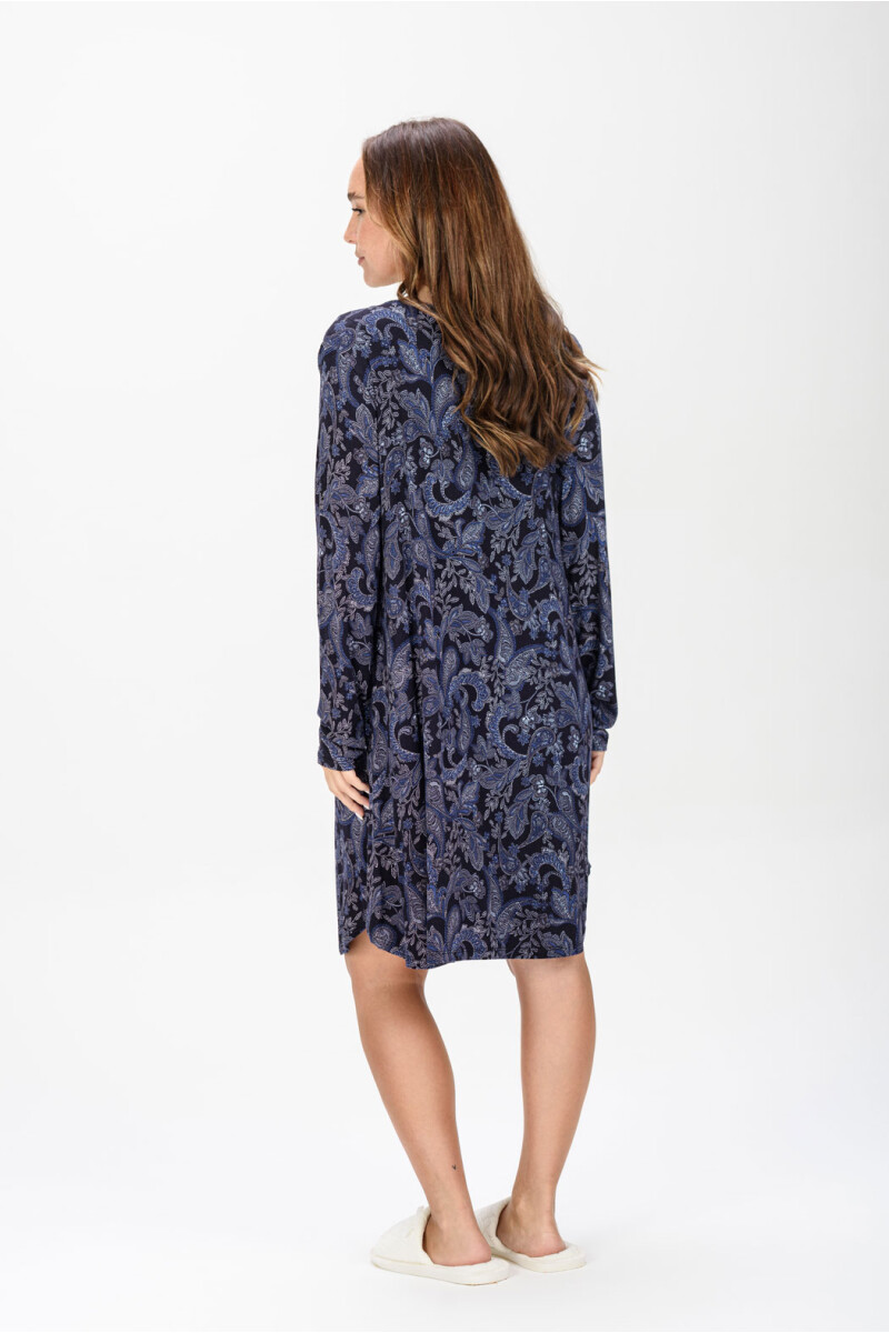 CAMISÓN ESTAMPADO AZUL EST.ARABESCOS