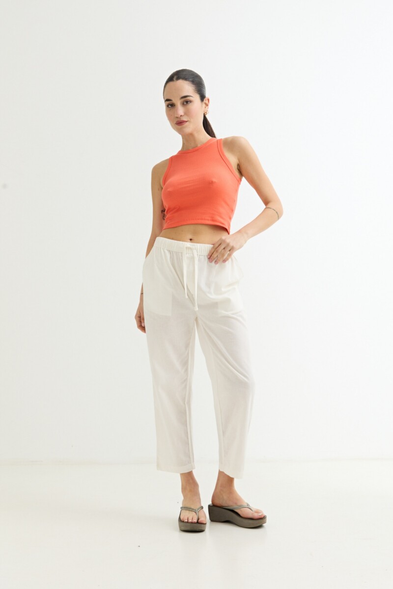 Musculosa cropped NARANJA