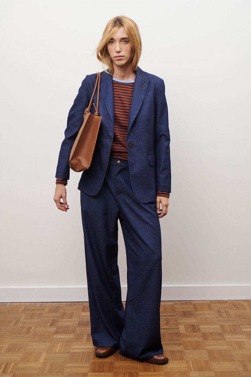 PANTALON JEAN TEXTIL AZUL CAMEL