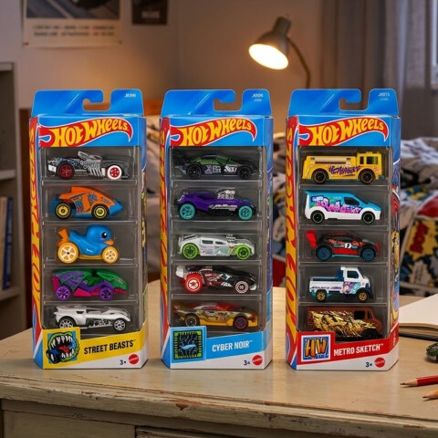 Pack X5 Autos Hot Whels Diseños Surtidos U