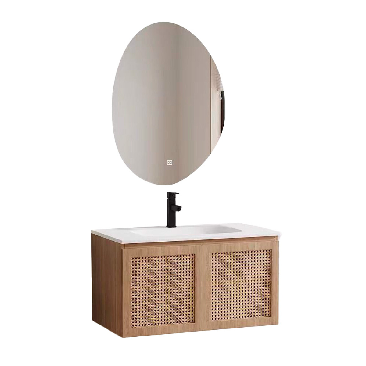 Conjunto De Baño Habitare Modelo Lt2004-60 / Mueble + Bacha + Espejo Led 