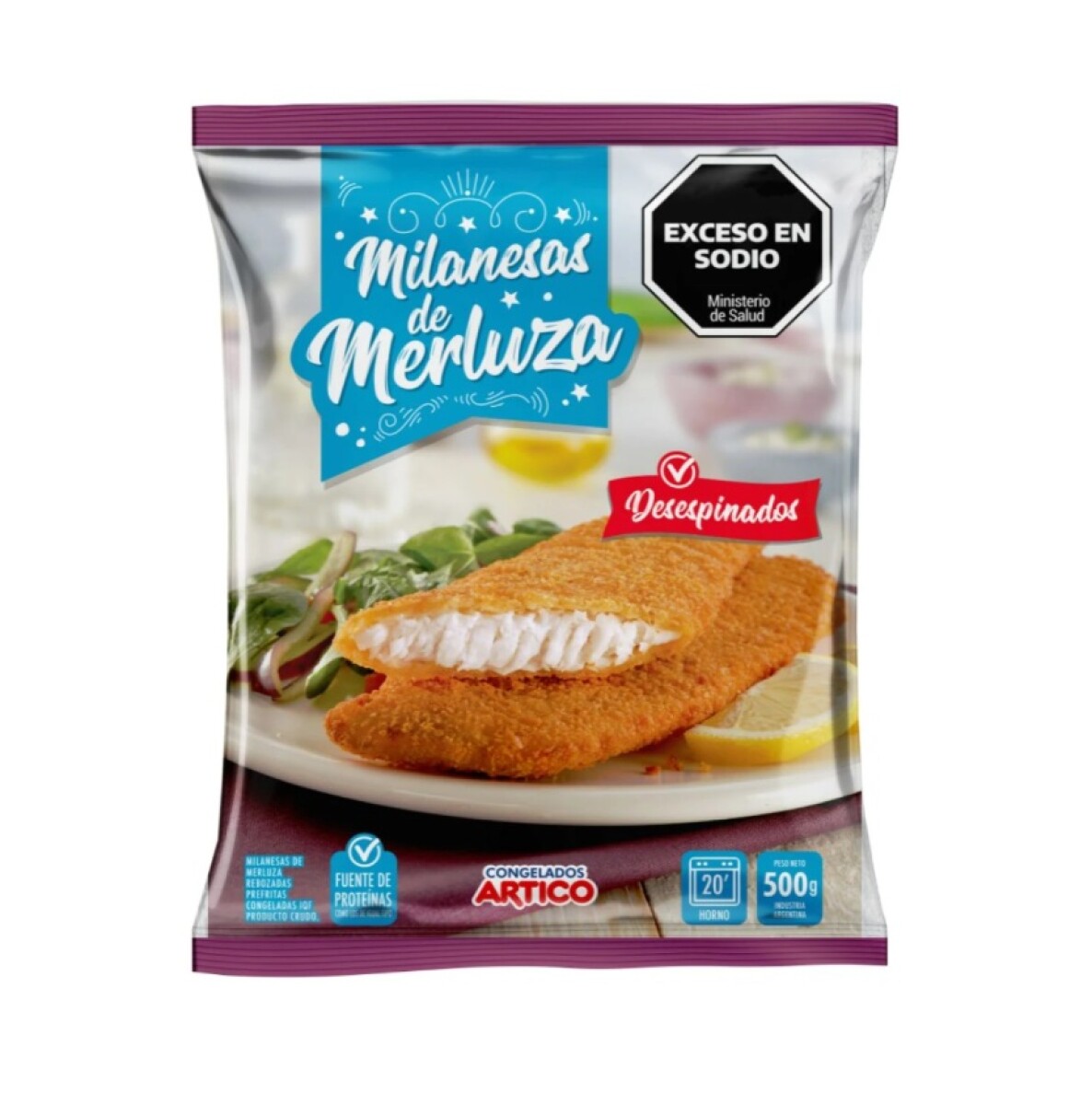 MILANESA MERLUZA 500G 