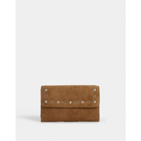 Billetera Fichero Suede Marron Beige