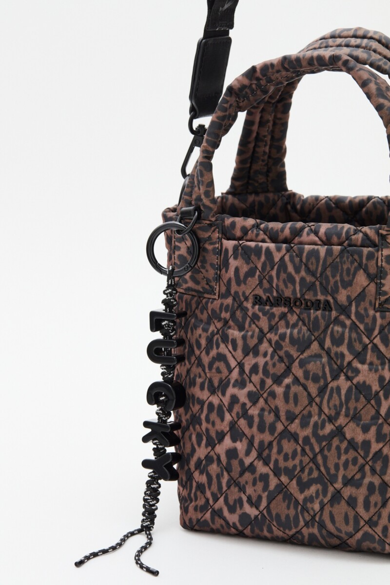 Cartera Tote Mini Animal Matelasse Marron