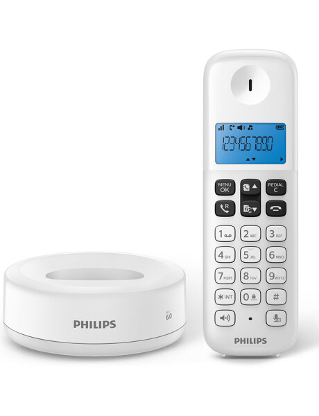Teléfono inalámbrico Philips DECT 6.0 Blanco