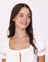 Collares Cortos Con flores Collar Corto Con Moño & Corazón - Dorado