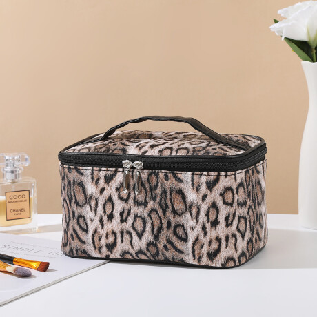 Pack Neceser Diseño Animal Print Incluye Tres Tamaños Marrón