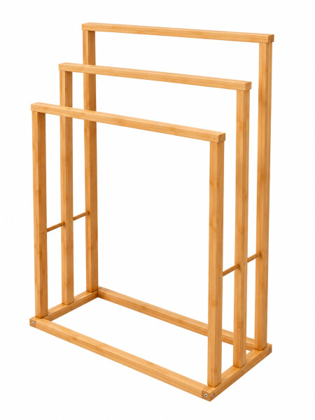 SOPORTE PARA TOALLAS BAMBU 3 NIVELES MADERA
