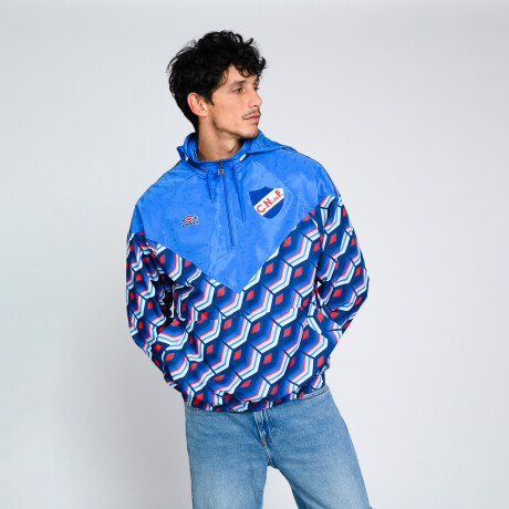 CAMPERA WINDBREAKER PANELLED Nacional Hombre Azul Royal, Azul Marino, Rojo