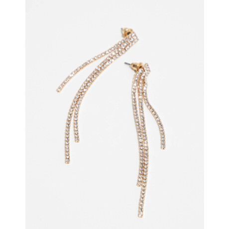 Aros Largos Con Strass Cristal