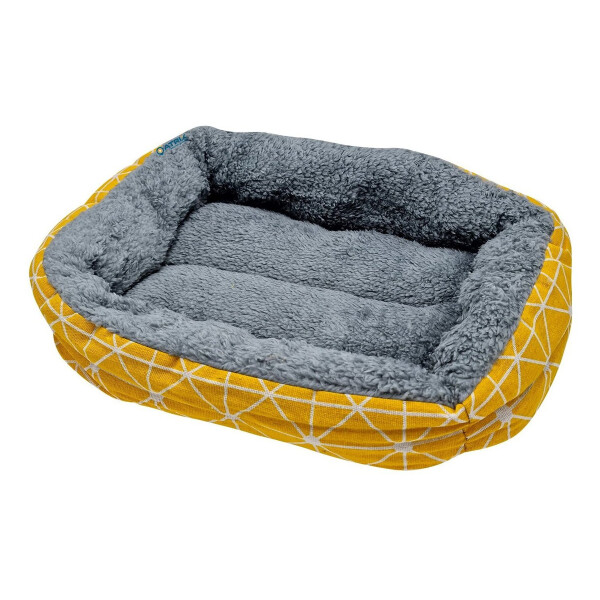 Cucha Cama Colchón Perro Mascota Gato 61 X 40 Rectangular Variante Color Amarillo