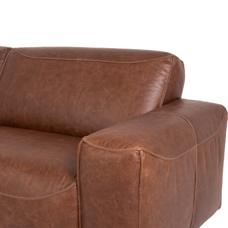 SOFA 3 CUERPOS CUERO-100-NATURAL MARRON PORTO CHOC.