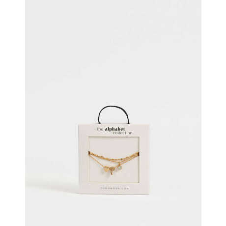 Collar Corto De Inicial ''e'' Dorado