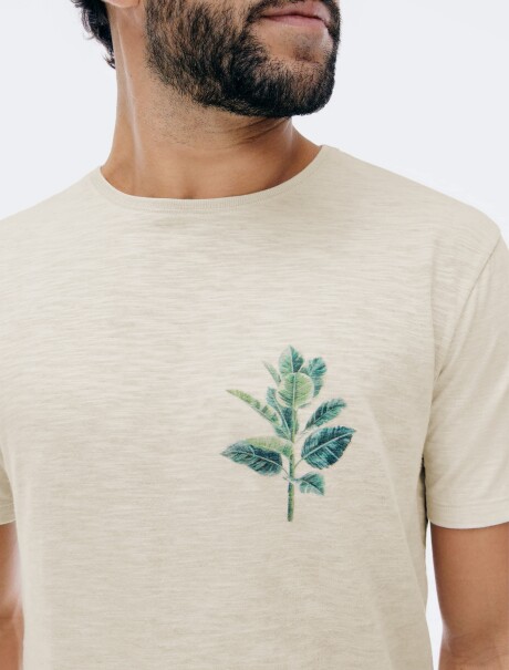 CAMISETA CON ESTAMPA BEIGE