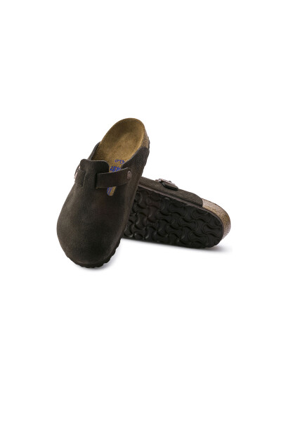 Zueco Boston Soft Footbed Suede Leather - Regular Mocca