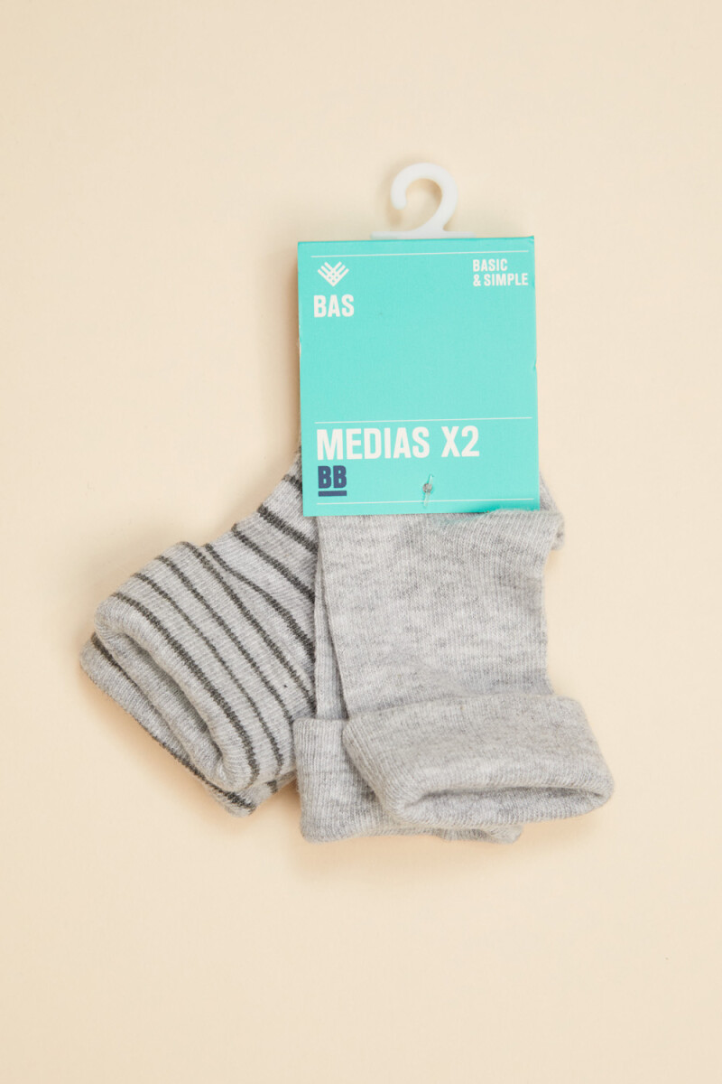 Pack X2 medias - Gris 