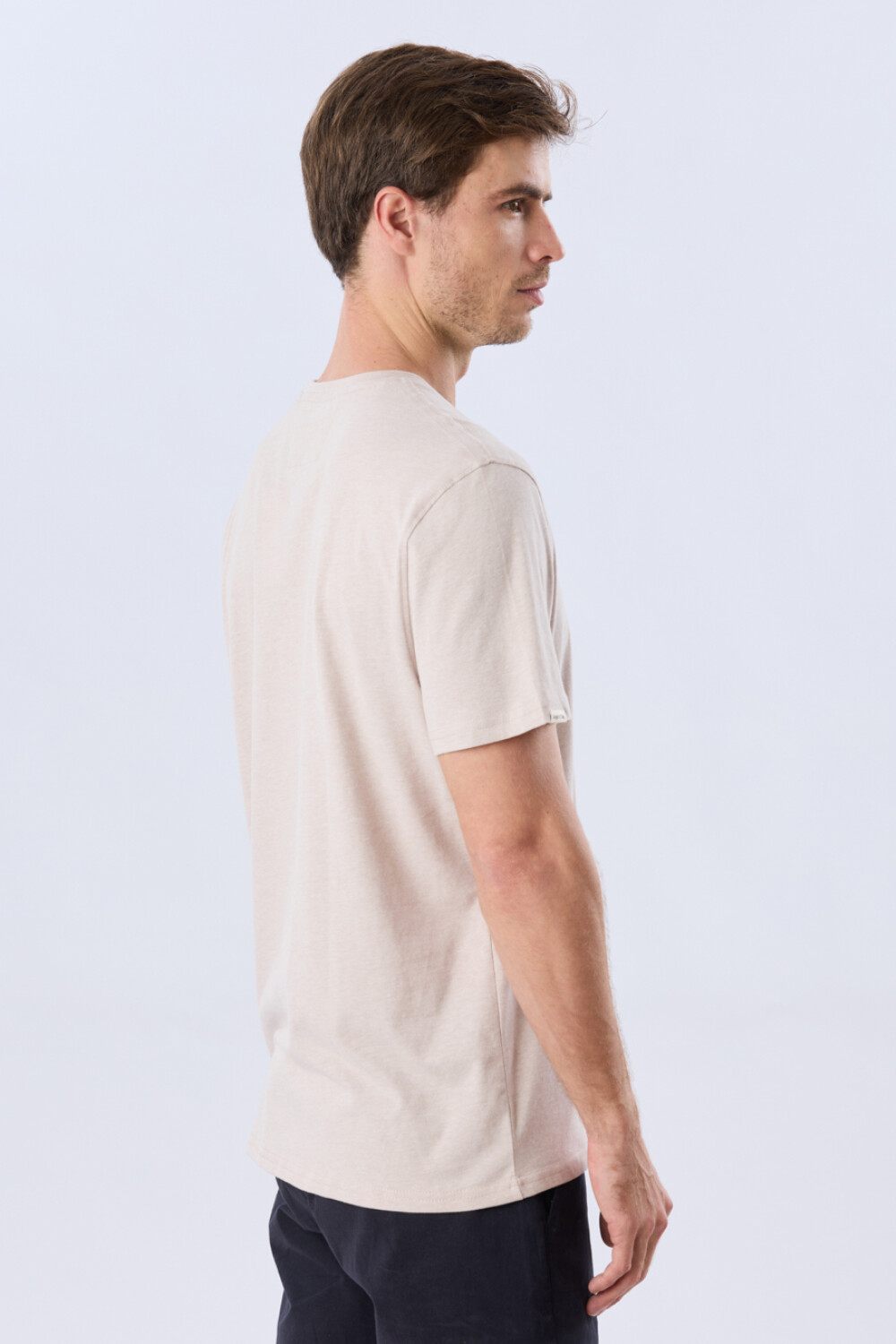 REMERA ESTAMPADA DE ALGODÓN Beige