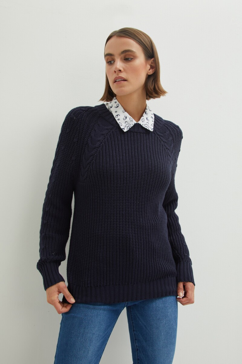 Sweater con ochos - azul marino 