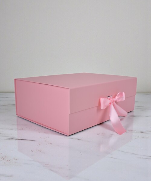 Caja Rigida Plegable con iman 24,5x33x12 cm ROSADO