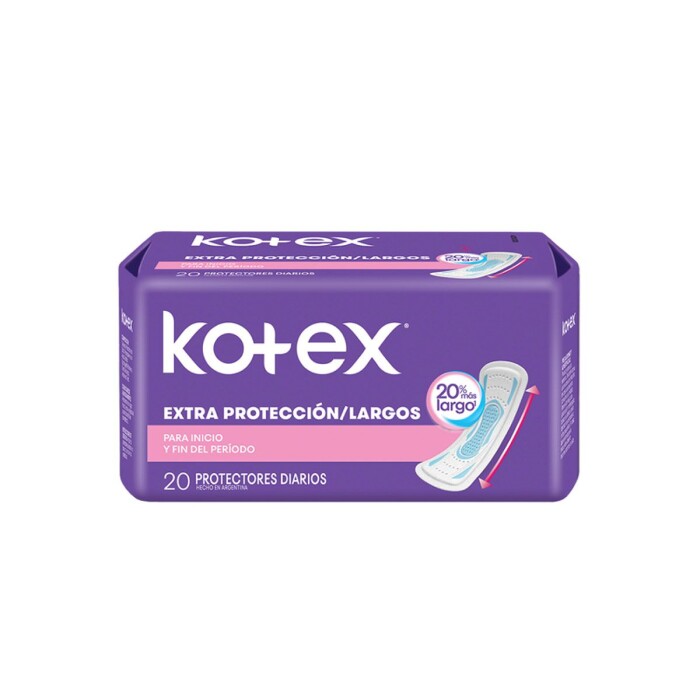 KOTEX PROTECTOR DIA LARGO PAQ. X 20 UNID única