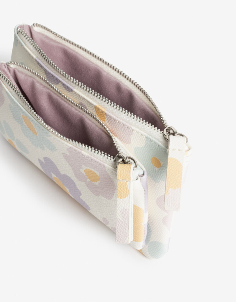 Monederos Monedero Estampado Con Bolsillo - Estampado Flores