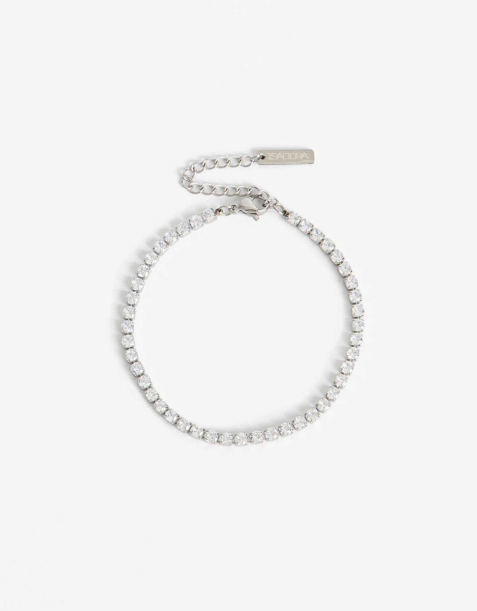 Pulsera Tennis De Acero - Plateado 