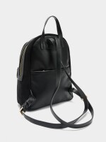Mochila Básica Efecto Piel negro