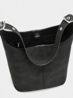 Bolso De Hombro Efecto Piel negro