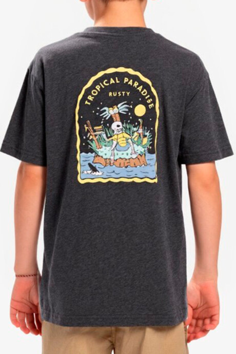 T-SHIRT VARGAS TEEN RUSTY Gris Oscuro