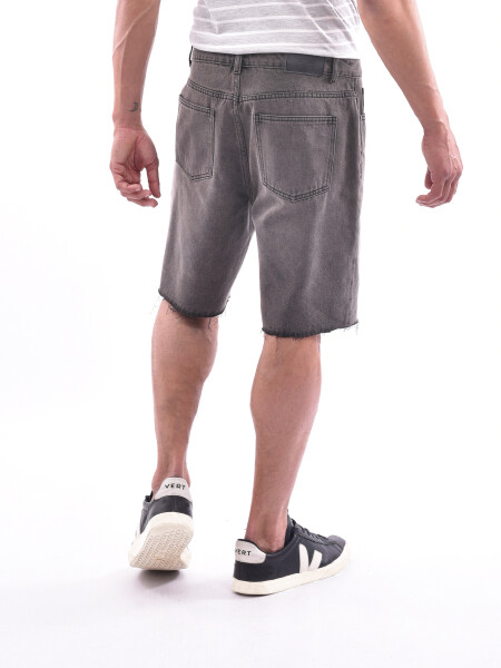 BERMUDA STRAIGHT FABRIK GRIS OSCURO