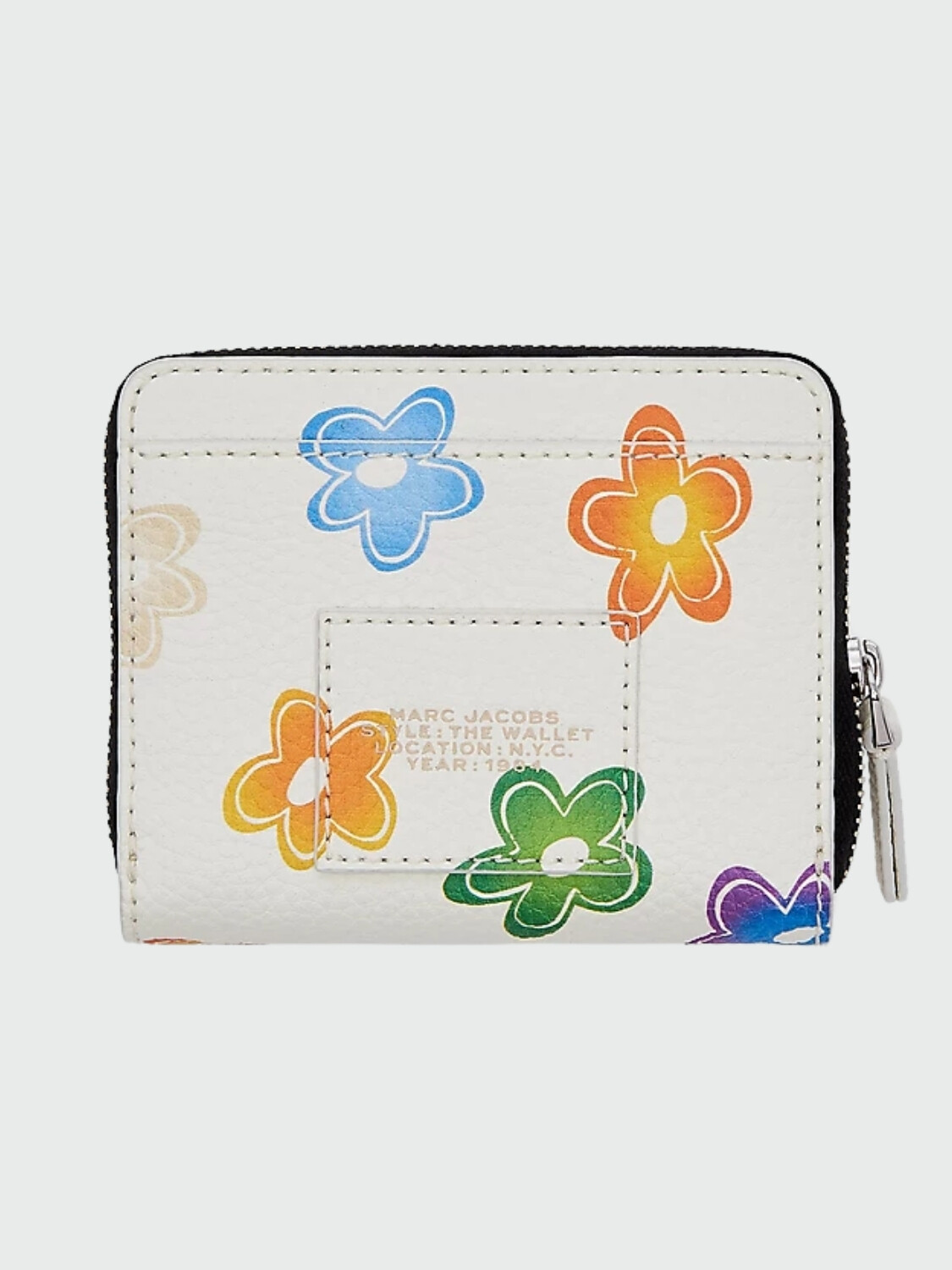 MARC JACOBS - THE WILD DAISY MINI COMPACT WALLET Blanco