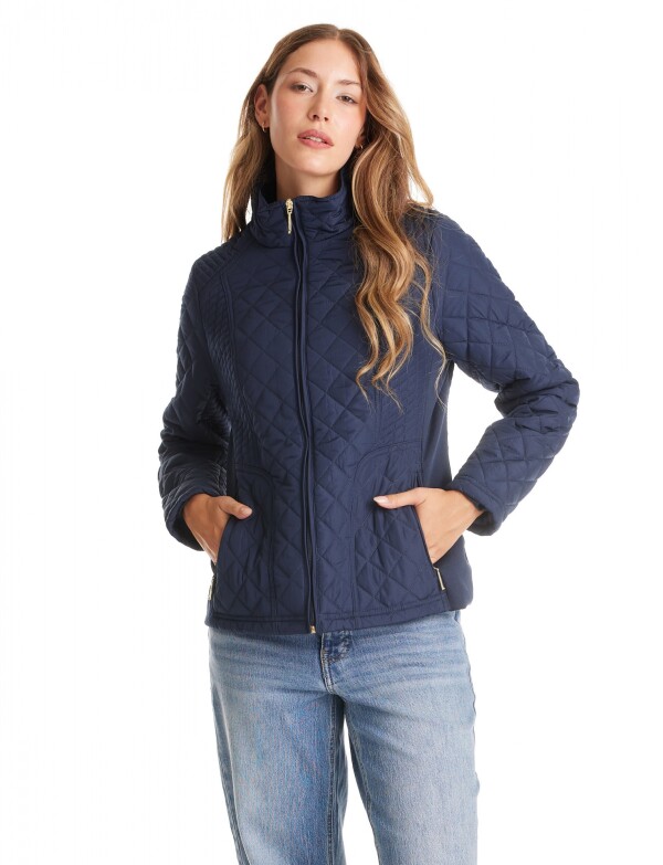 Campera Capitoneada Entallada AZUL