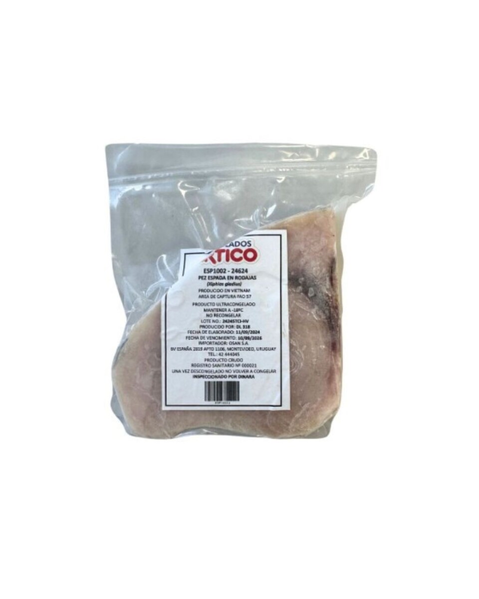 PEZ ESPADA EN RODAJAS 250G APROX +SOLO PDE O WEB+ 