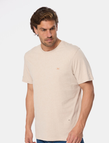 REMERA LISA DE ALGODÓN Beige