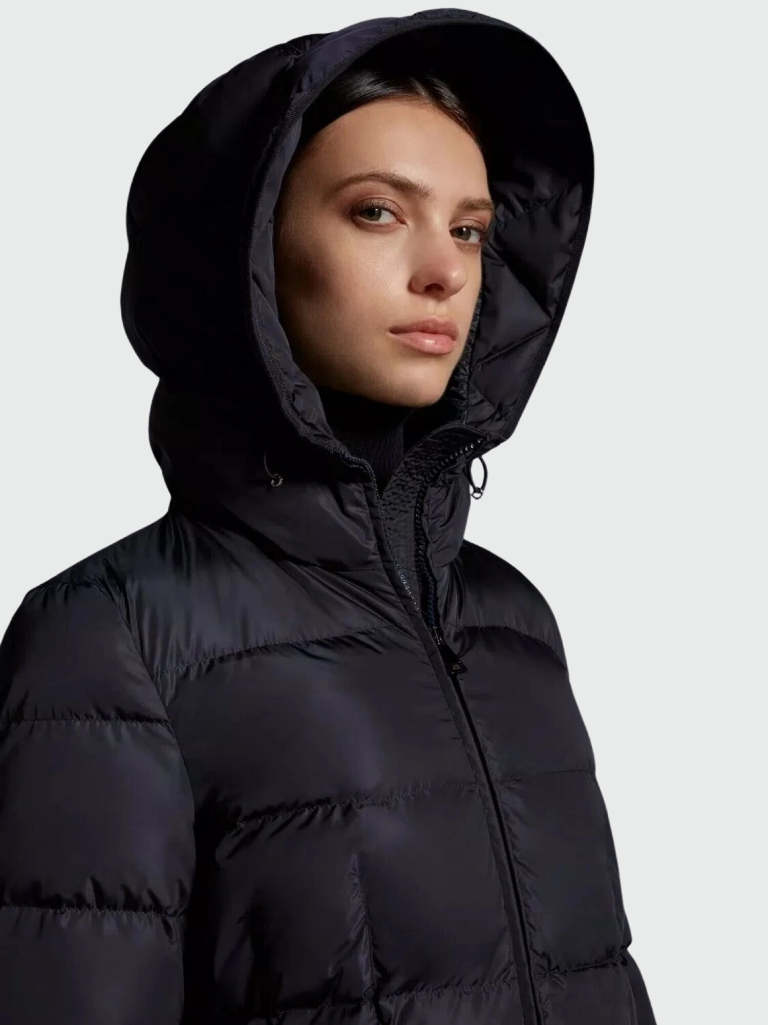 Campera larga impermeable con capucha integrada rellena de plumas Avocette Azul