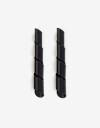 Aros Colgantes Largos Metal Aros Colgantes Largos, Espiral - Negro