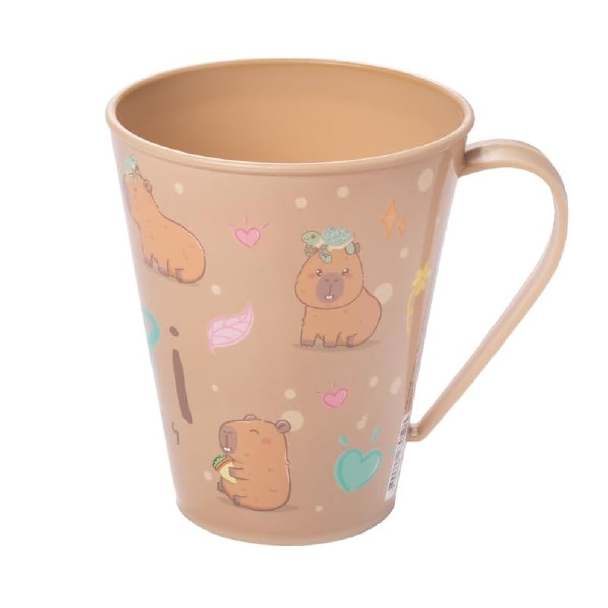 Taza Cónica Capibara 360 ml – Beige/Blanco 
