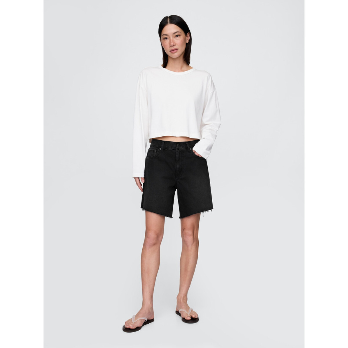 LOOSE BERMUDA SHORT - BLACK 1 