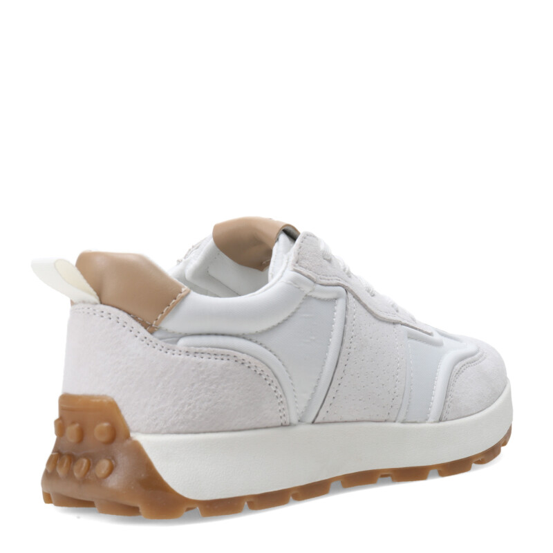 Championes de Mujer Miss Carol URTI acordonado Beige - Blanco