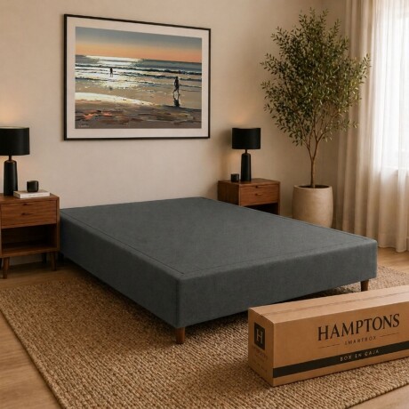 Sommier Queen Hamptons Cobalt Smart Box Gris