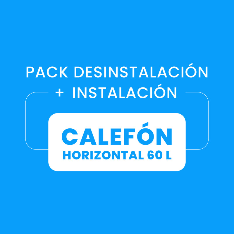 Desinstalación + Instalación de Calefón 60L Horizontal Desinstalación + Instalación de Calefón 60L Horizontal