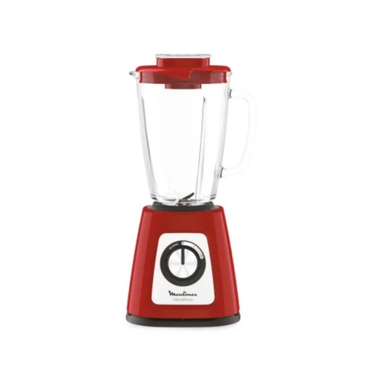 Licuadora Moulinex Blendforce Jarra Vidrio + Vaso 800W - Color Rojo 