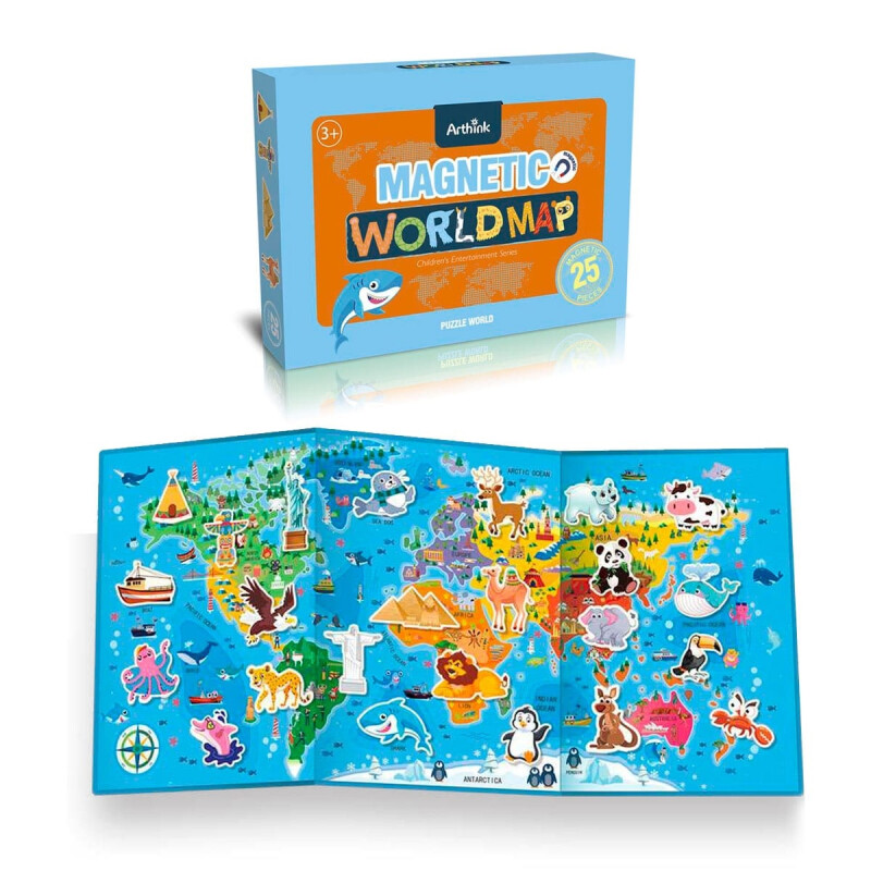 Puzzle Mapamundi Magnético 25pcs Puzzle Mapamundi Magnético 25pcs
