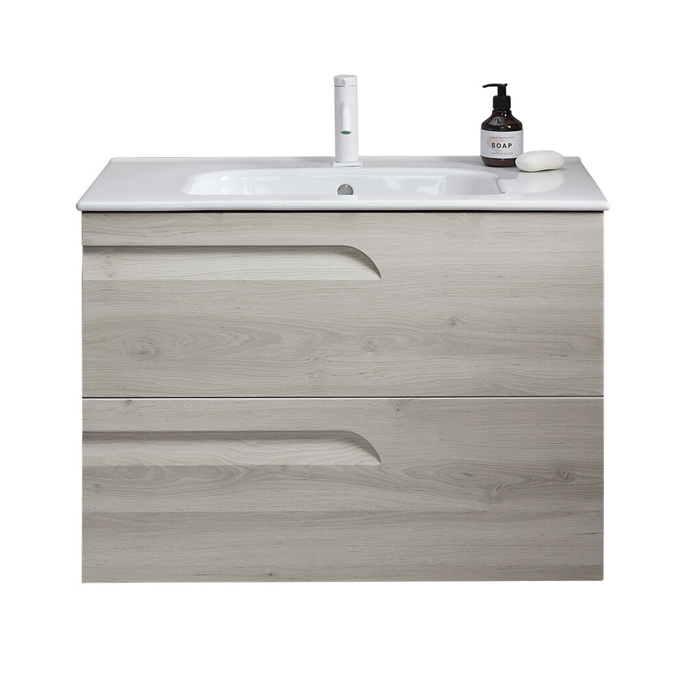 MUEBLE DE BAÑO VITALE 80 CM NATURE CON MESADA Mueble De Baño Vitale 80 Cm Nature Con Mesada