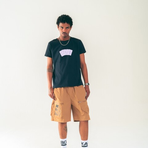 BERMUDA NYLON logo beige