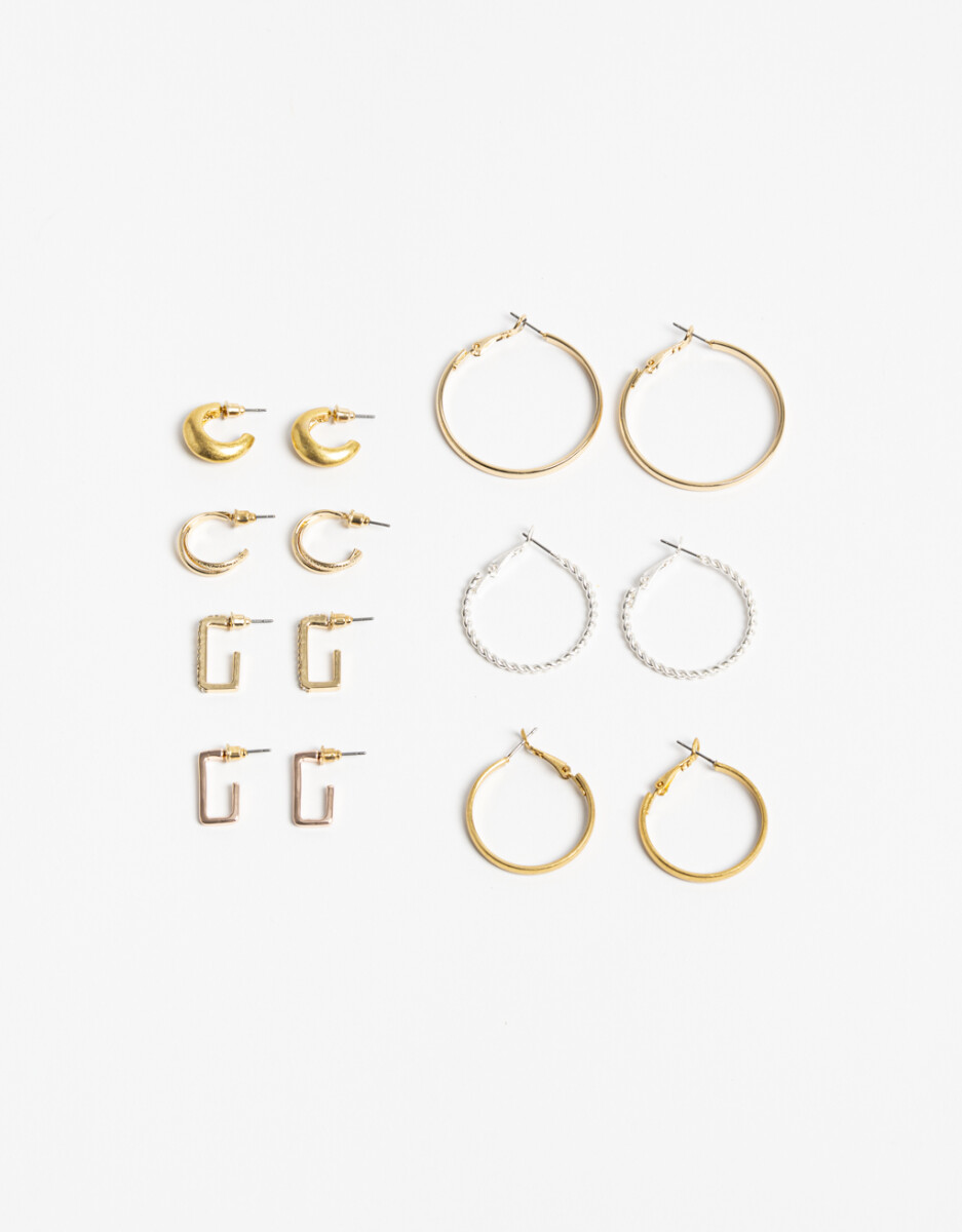 Set 7 Pares De Aros Mix Baños 
