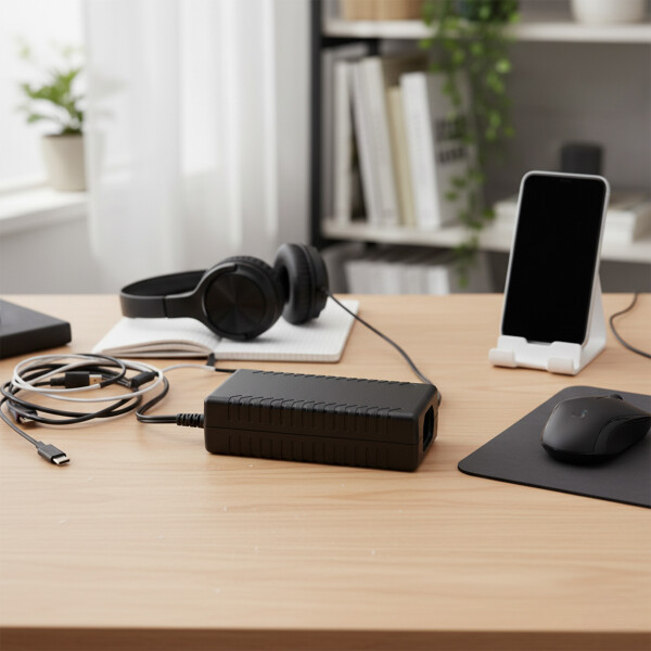 Transformador Fuente 12V 6A 60W Para Tiras Led Cámaras Color Negro