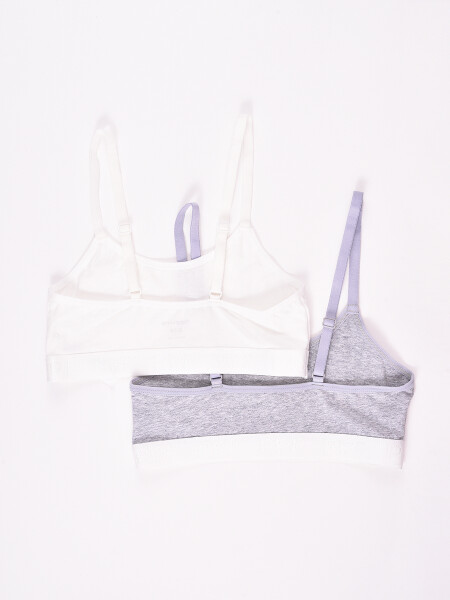 TOP TEEN PACK X 2 GRIS MELANGE M