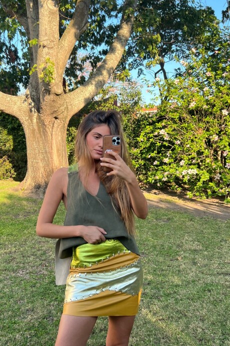 Handstitched Skirt Verde