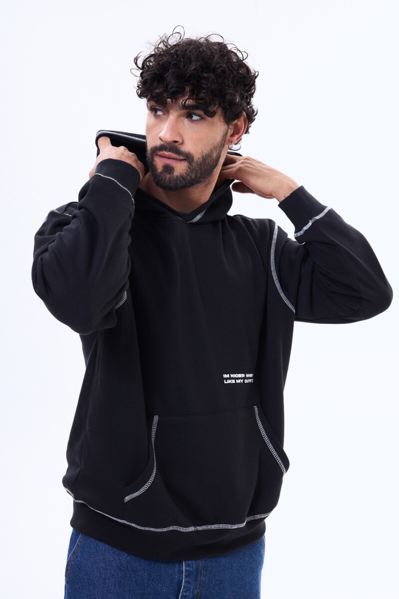 Buzo de felpa Barcelona Negro